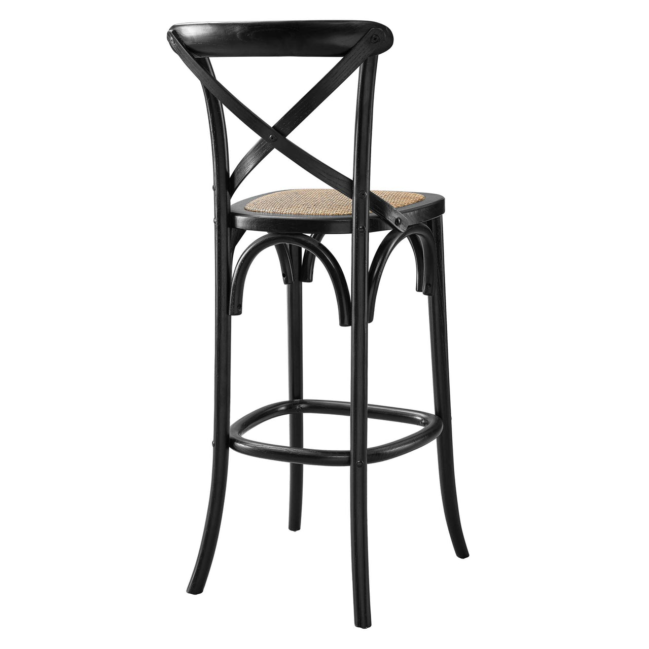 Countryside-Chic Bar Stool, Black