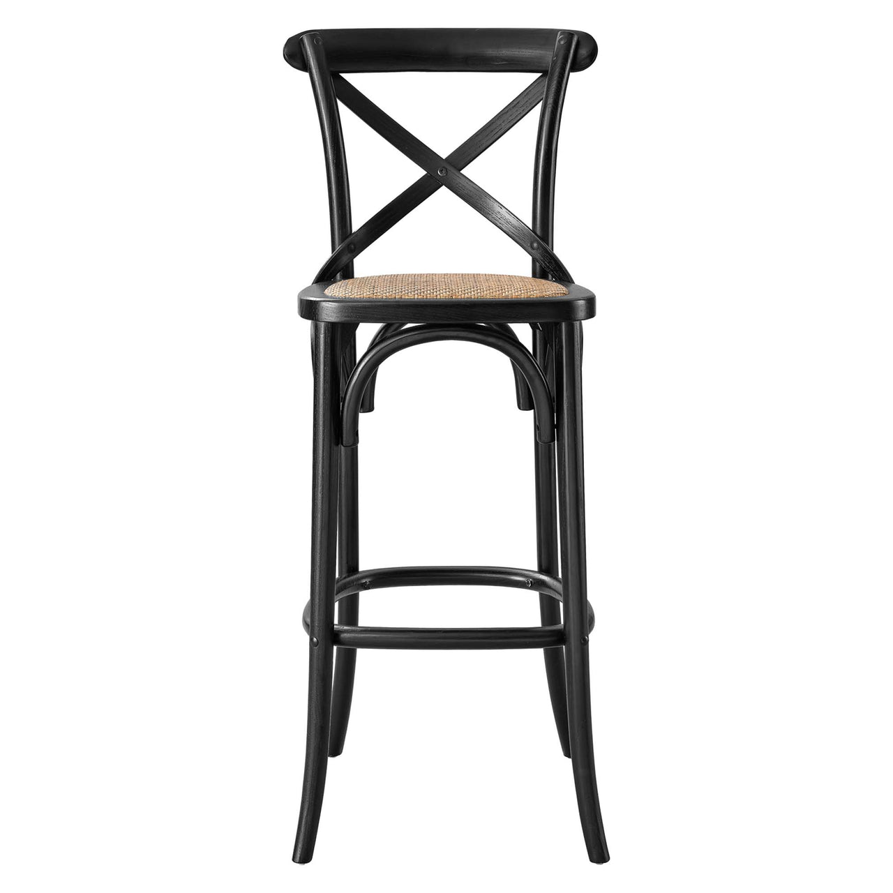 Countryside-Chic Bar Stool, Black