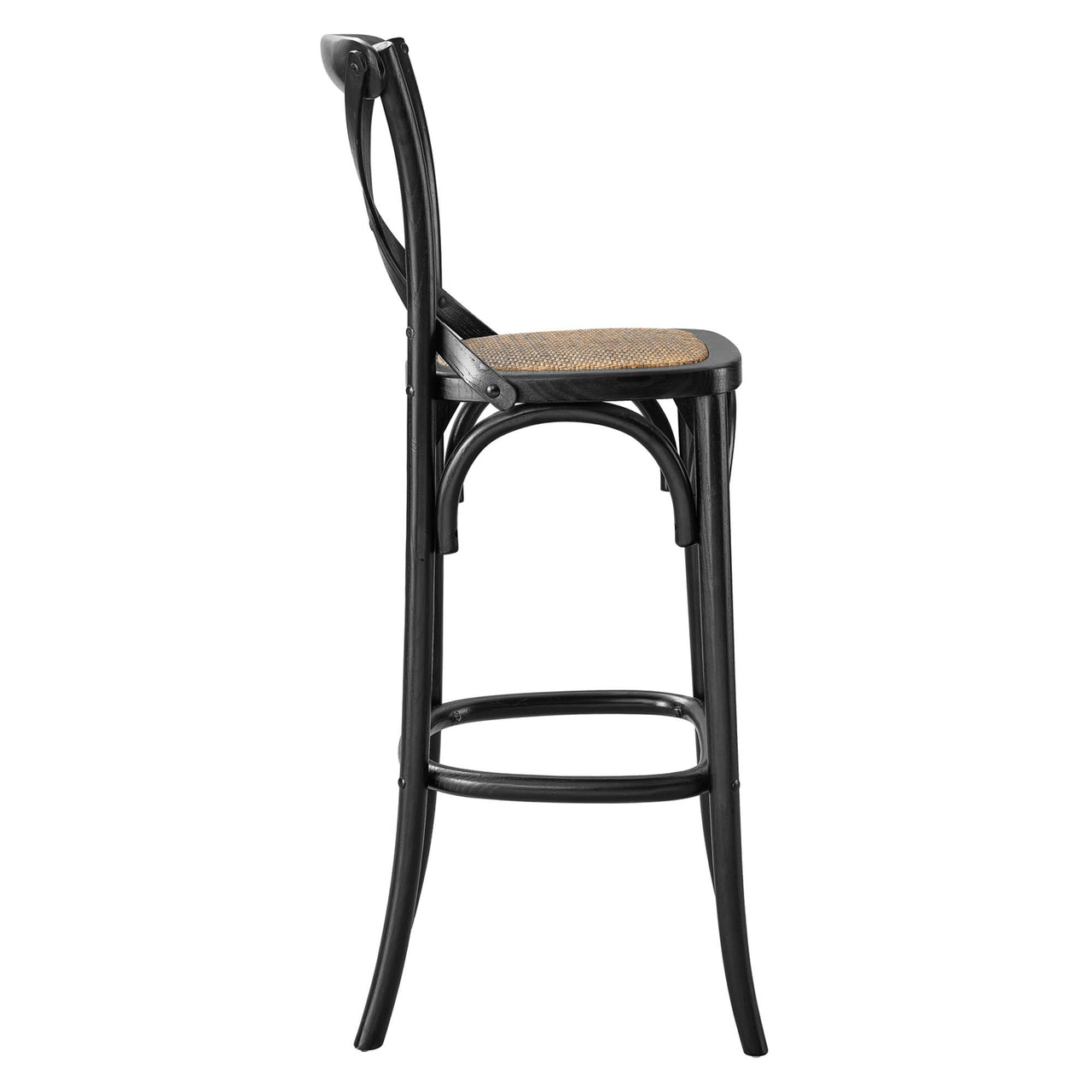 Countryside-Chic Bar Stool, Black