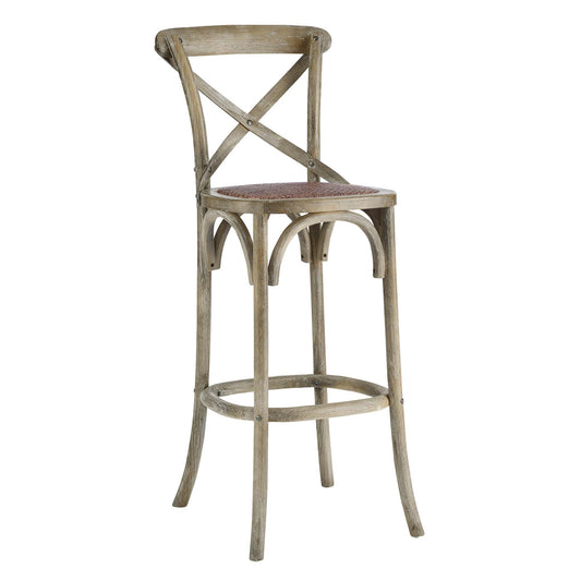 Countryside-Chic Bar Stool, Gray