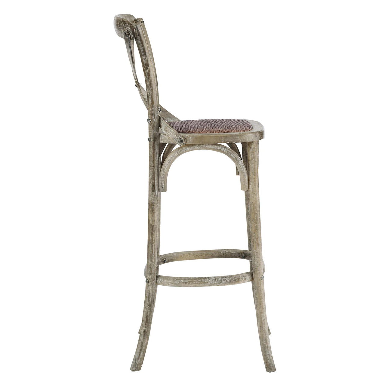 Countryside-Chic Bar Stool, Gray