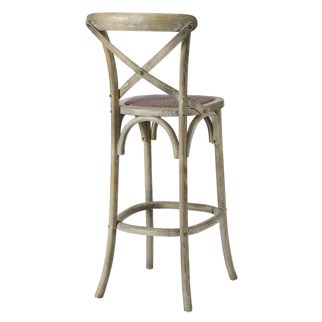 Countryside-Chic Bar Stool, Gray