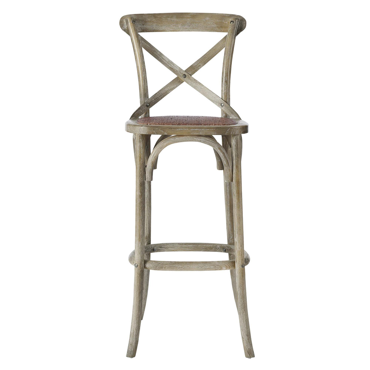Countryside-Chic Bar Stool, Gray