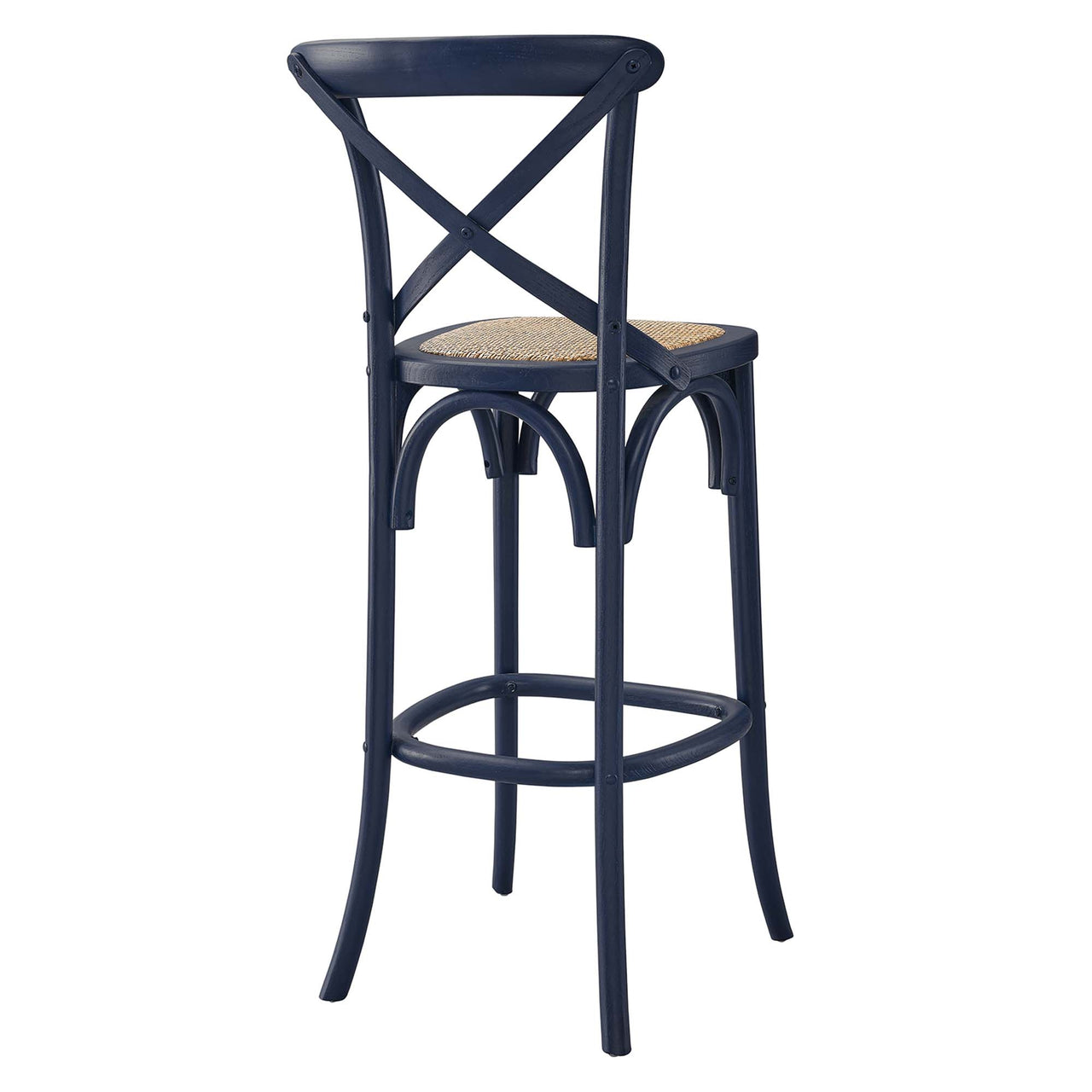 Countryside-Chic Bar Stool, Dark Blue