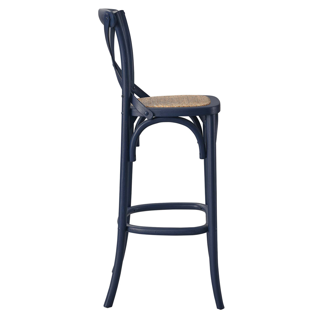 Countryside-Chic Bar Stool, Dark Blue