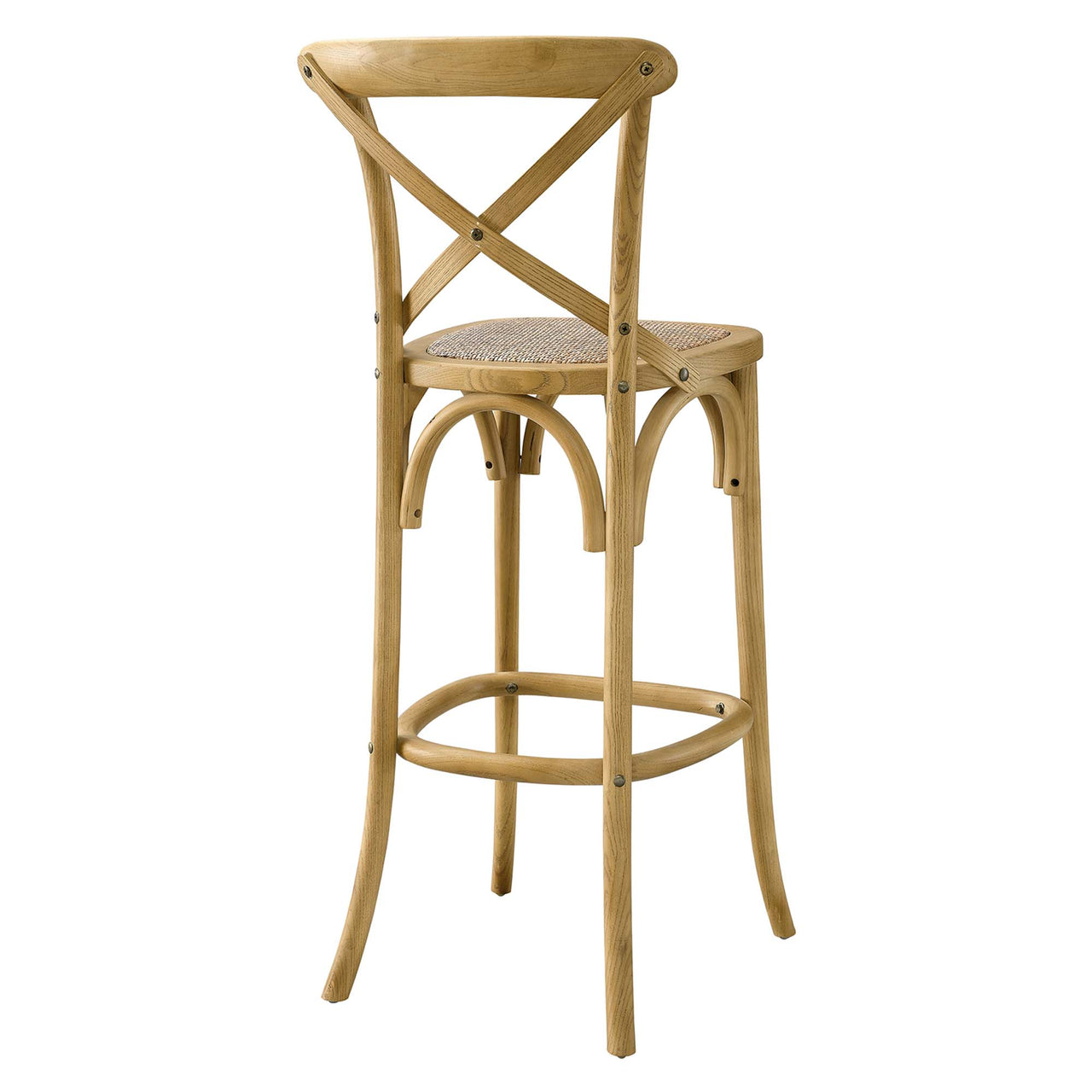 Countryside-Chic Bar Stool, Natural Wood