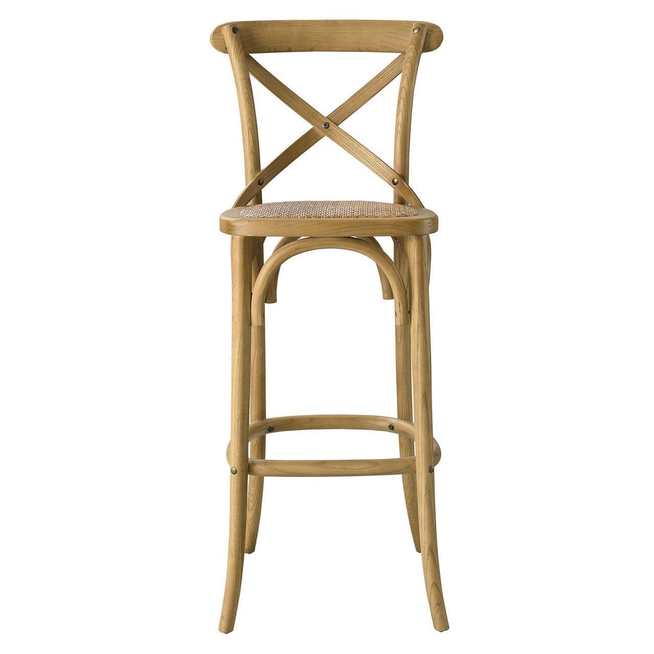 Countryside-Chic Bar Stool, Natural Wood