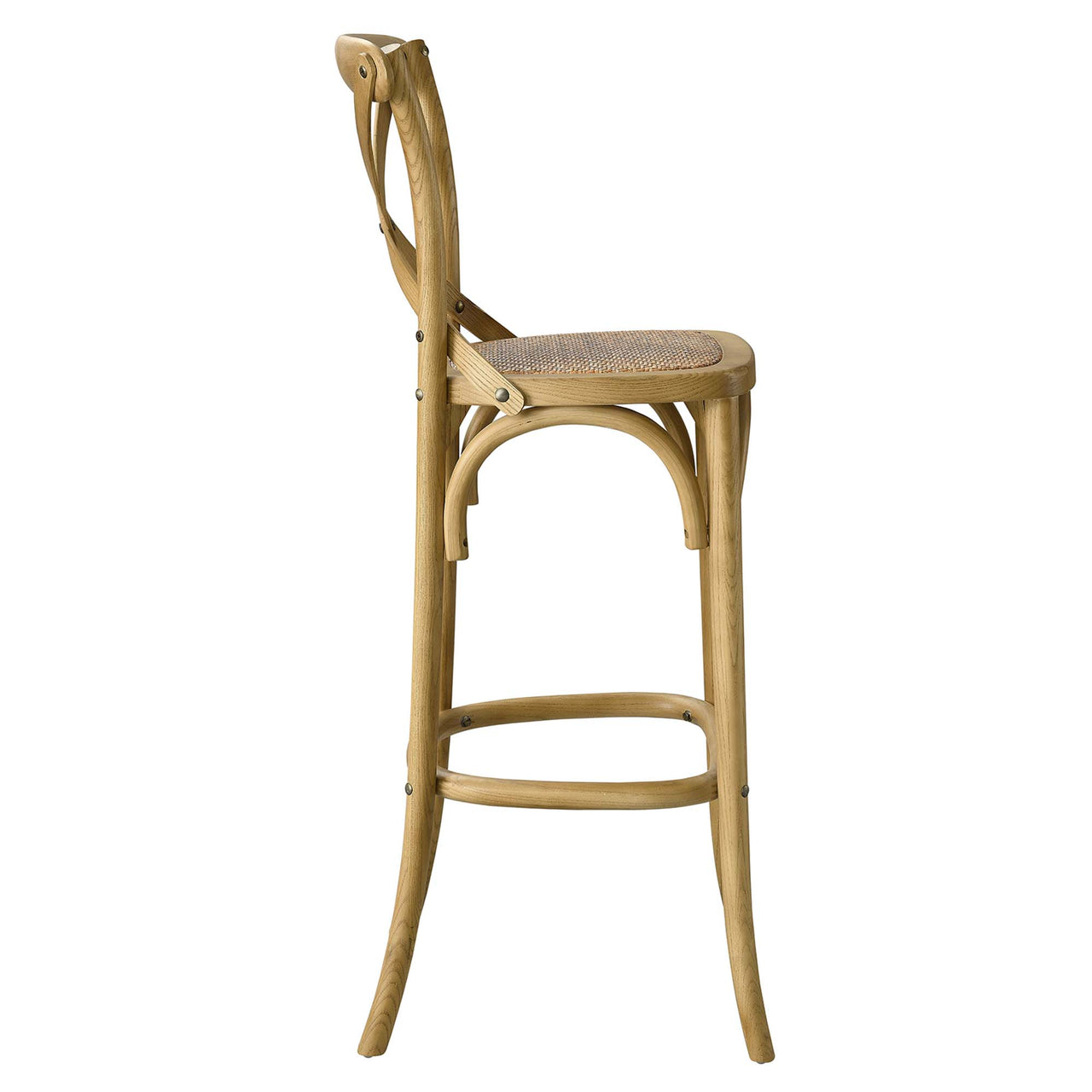 Countryside-Chic Bar Stool, Natural Wood