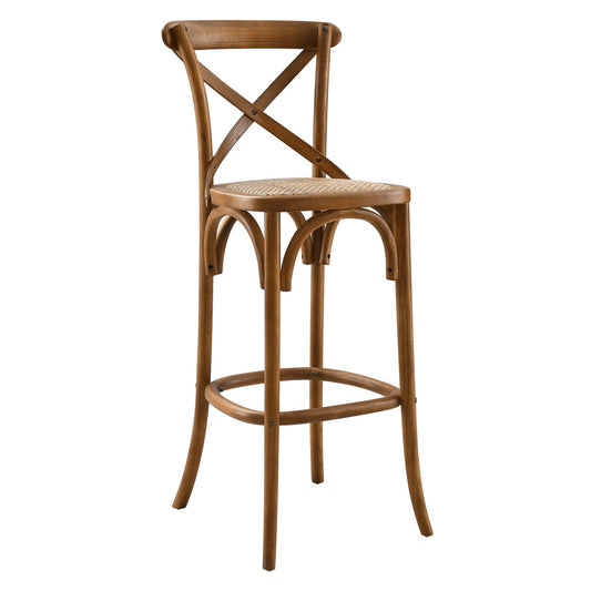 Countryside-Chic Bar Stool, Walnut