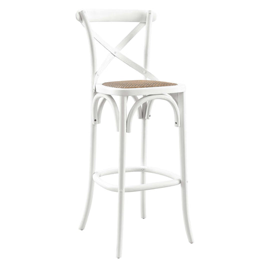 Countryside-Chic Bar Stool, White