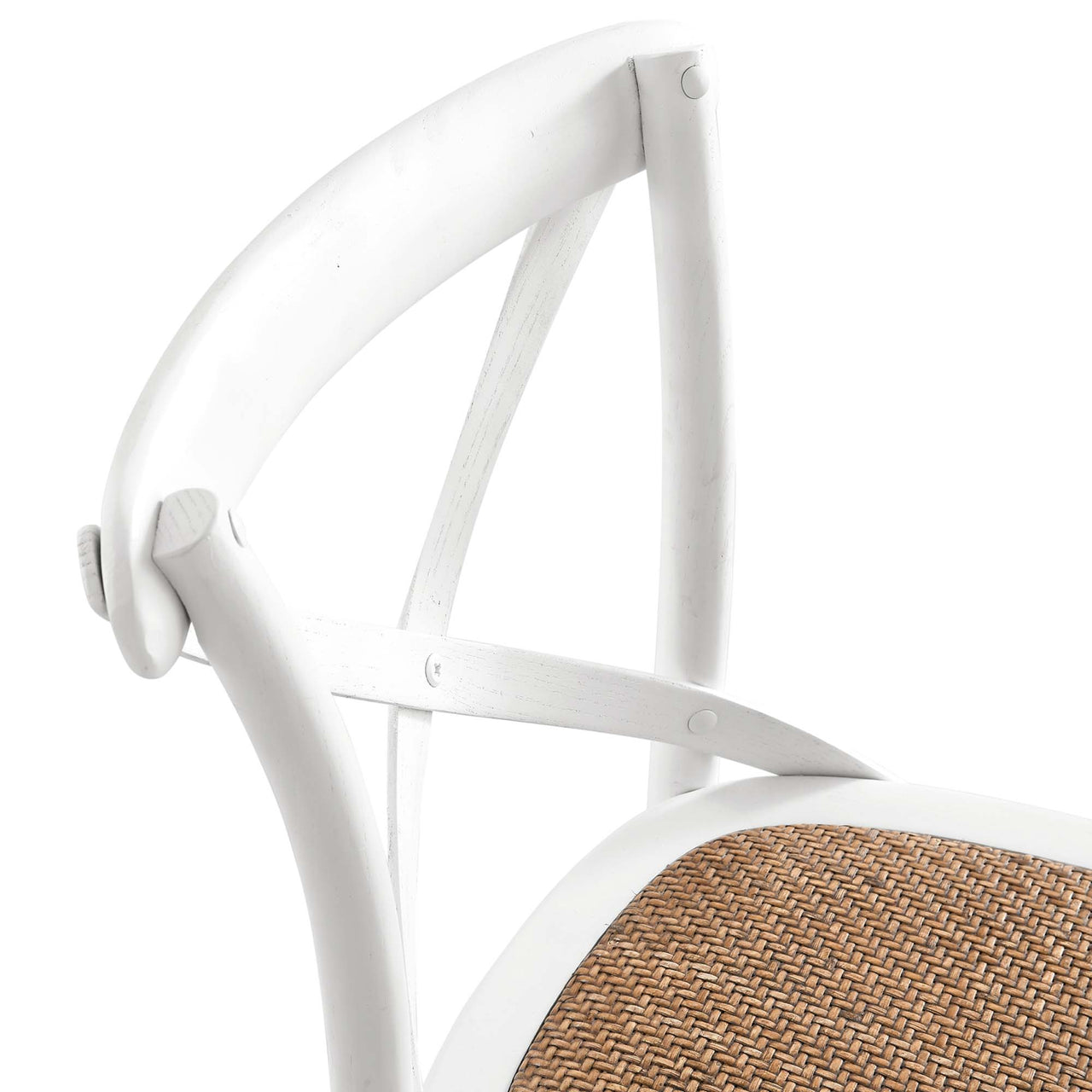 Countryside-Chic Bar Stool, White