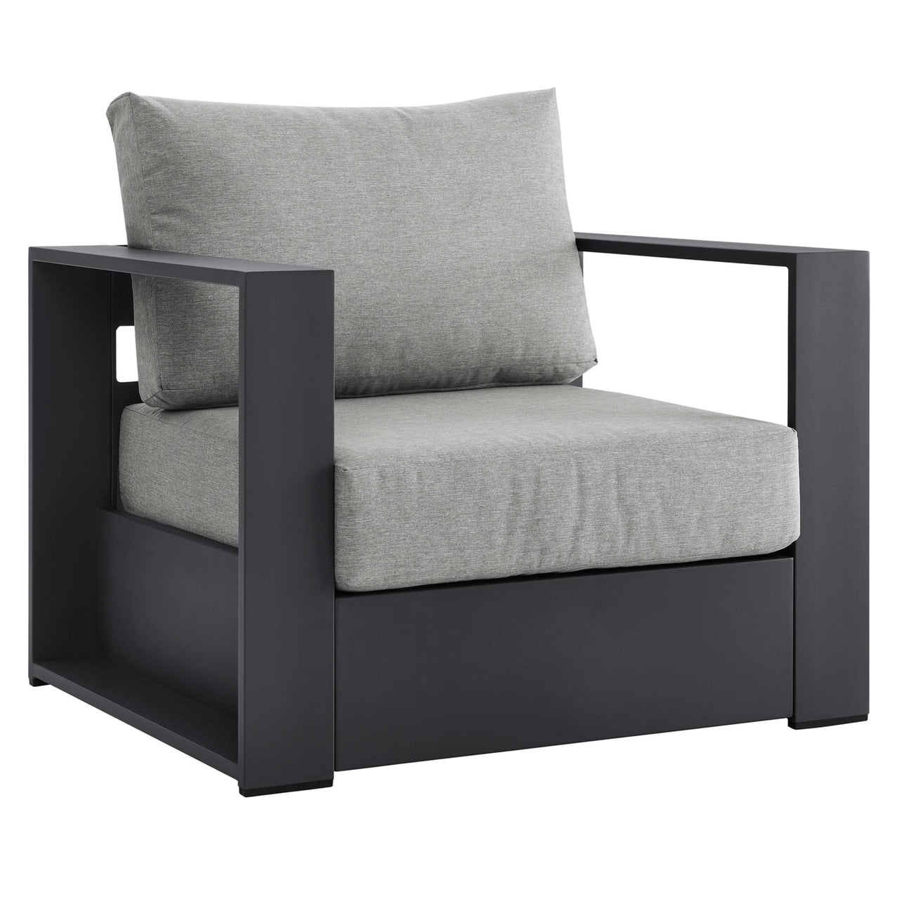 Tahlor Alfresco Powder-Coated Aluminum Armchair, Gray