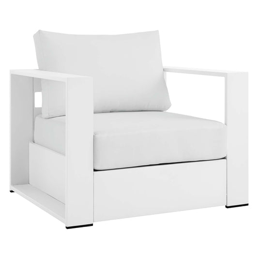 Tahlor Alfresco Powder-Coated Aluminum Armchair, White