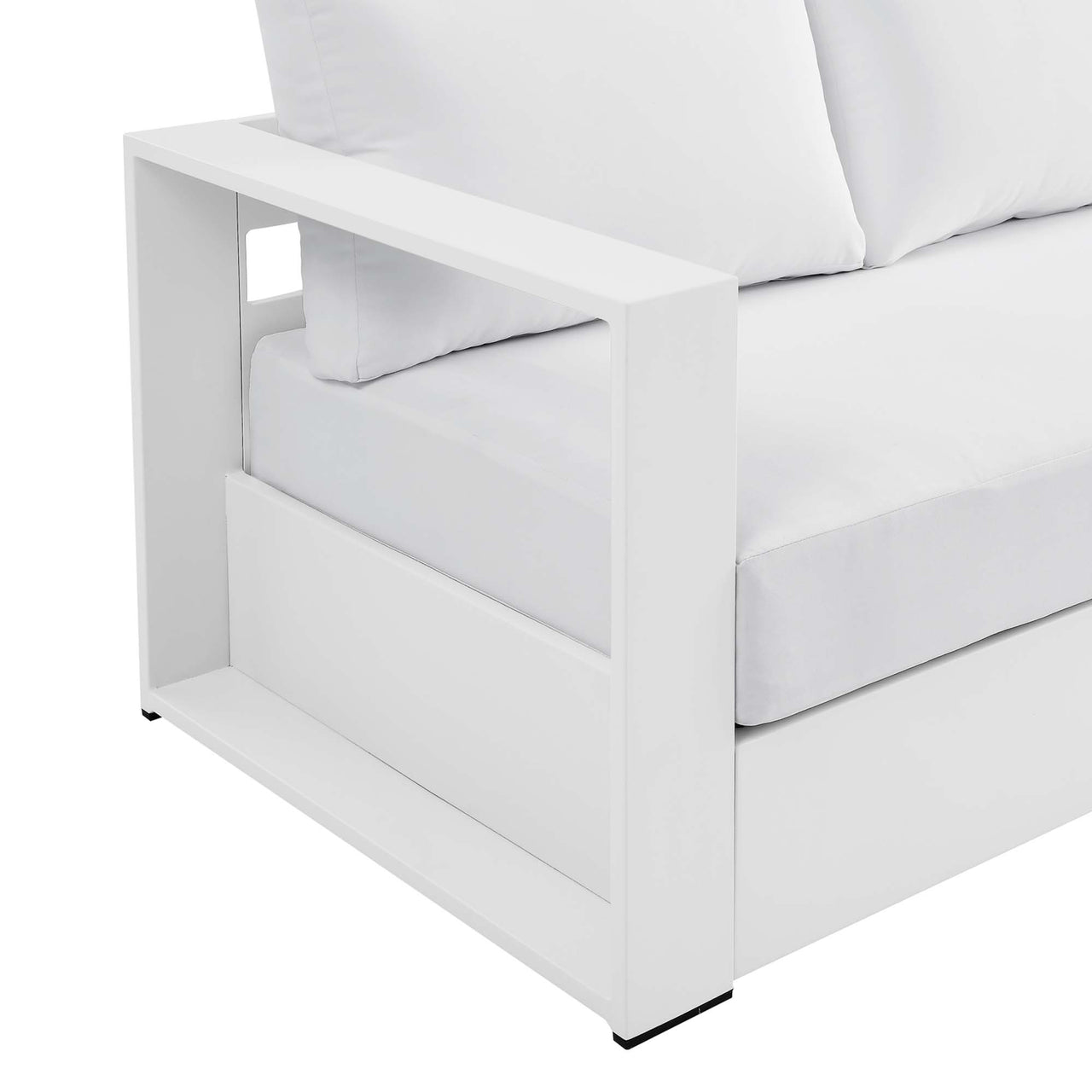 Tahlor Alfresco Powder-Coated Aluminum Sofa, White
