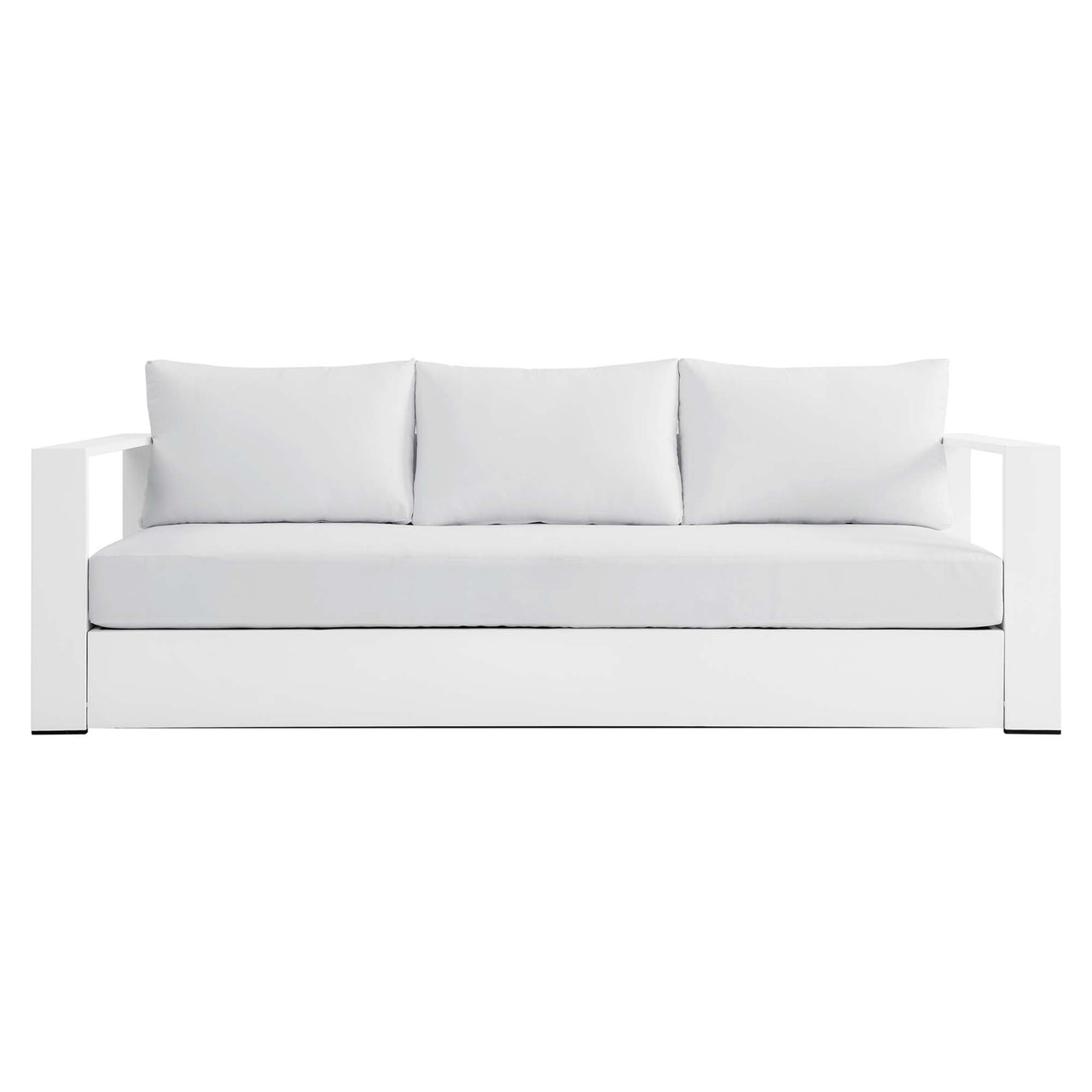 Tahlor Alfresco Powder-Coated Aluminum Sofa, White