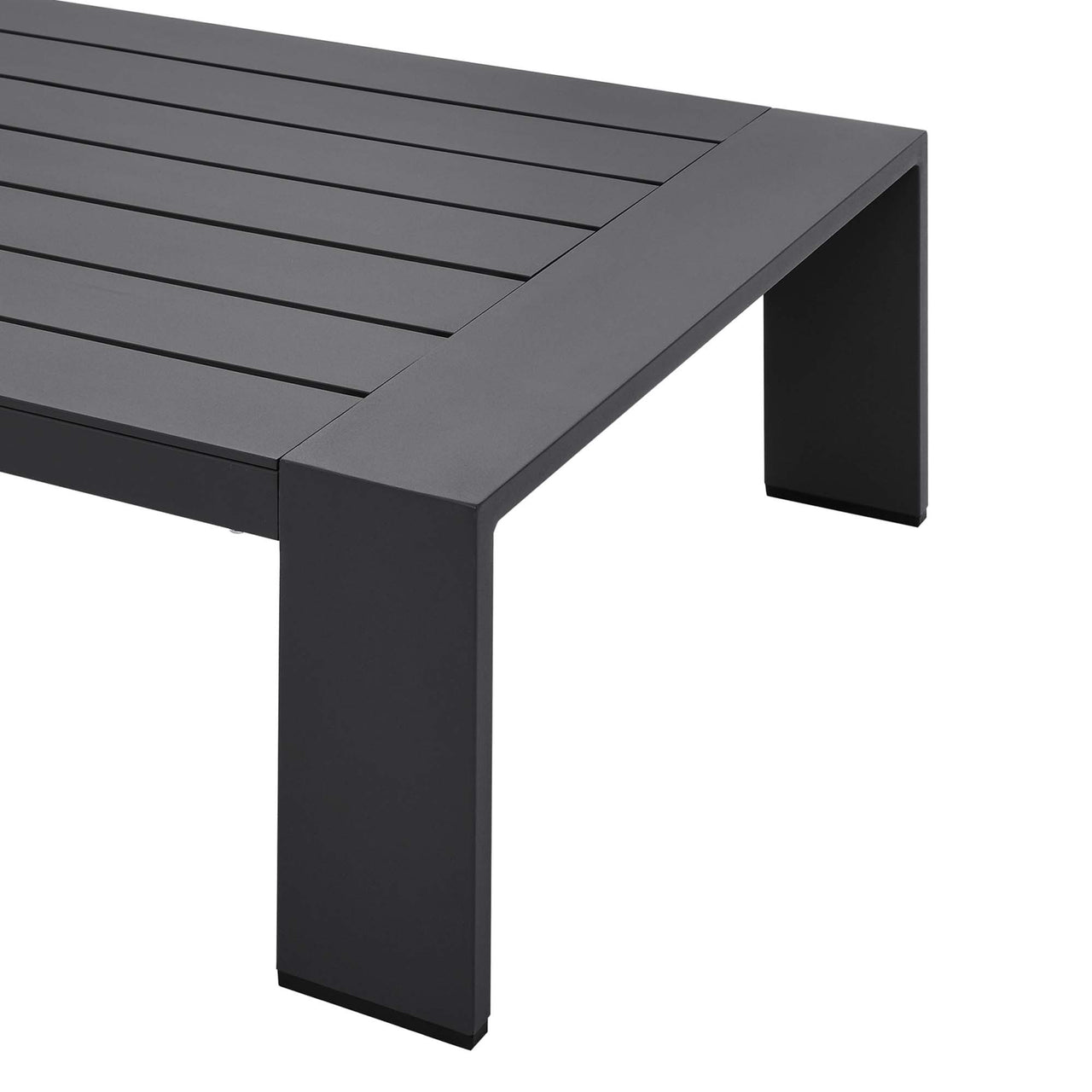 Tahlor Alfresco Powder-Coated Aluminum Coffee Table, Gray