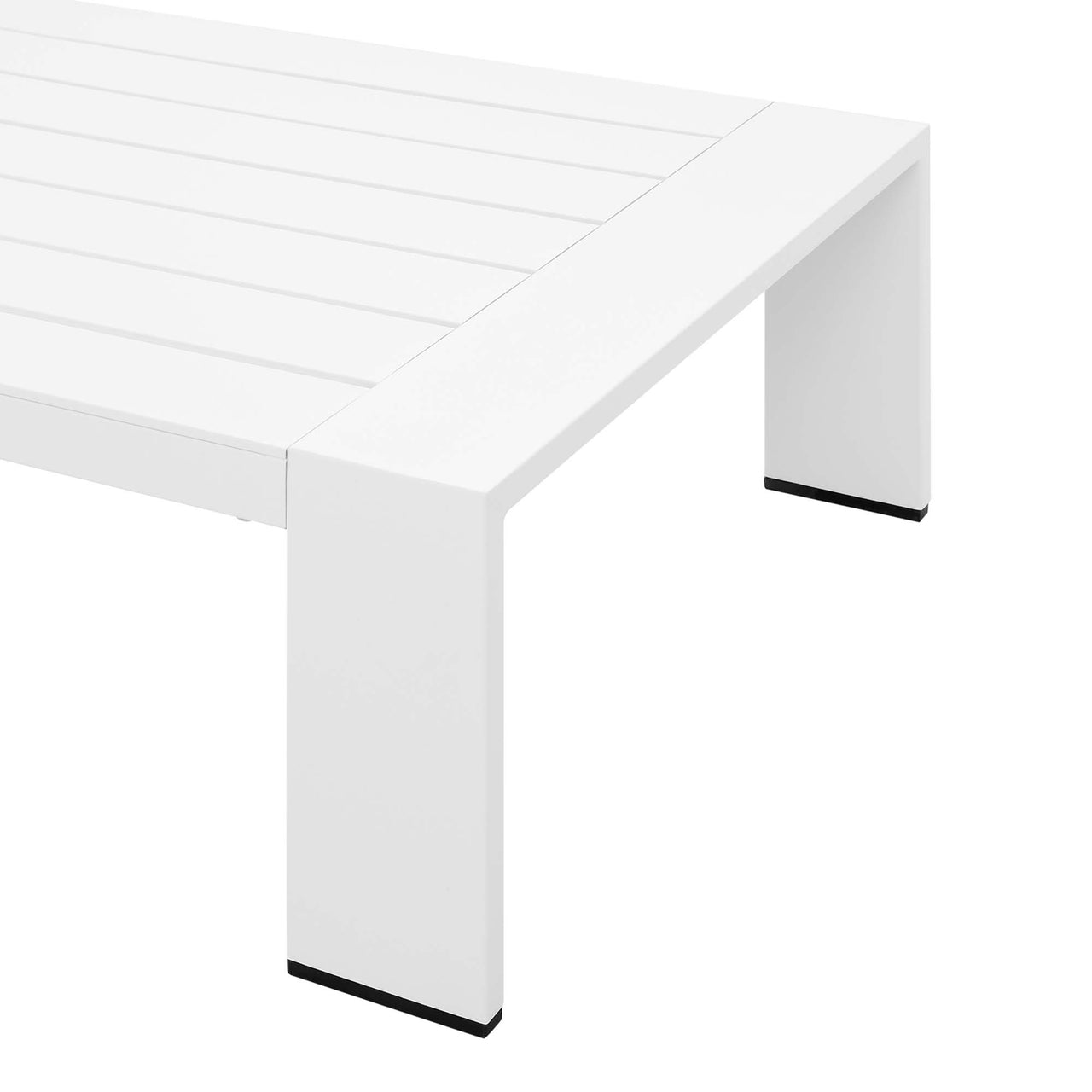 Tahlor Alfresco Powder-Coated Aluminum Coffee Table, White