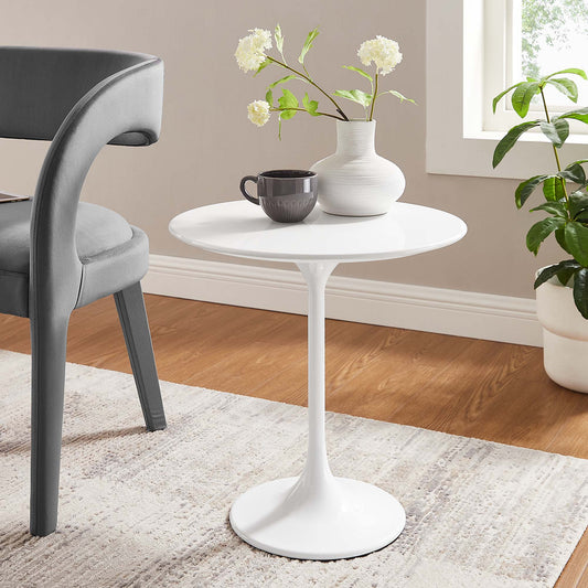 Ensemble Round Side Table, White