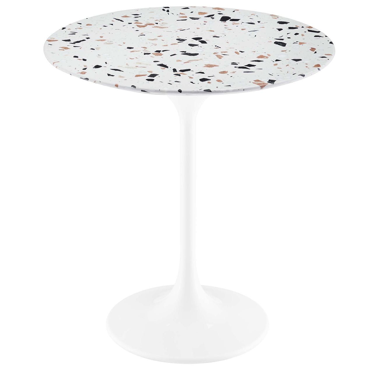 Ensemble Round Terrazzo Side Table, White & Terrazzo