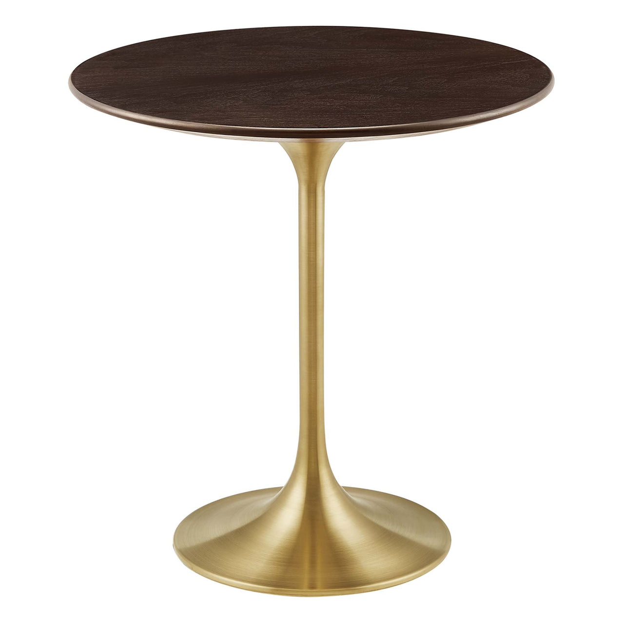 Ensemble Round Side Table, Gold & Cherry Walnut