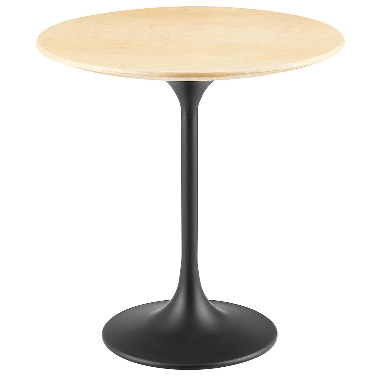 Ensemble Round Side Table, Black & Natural Wood
