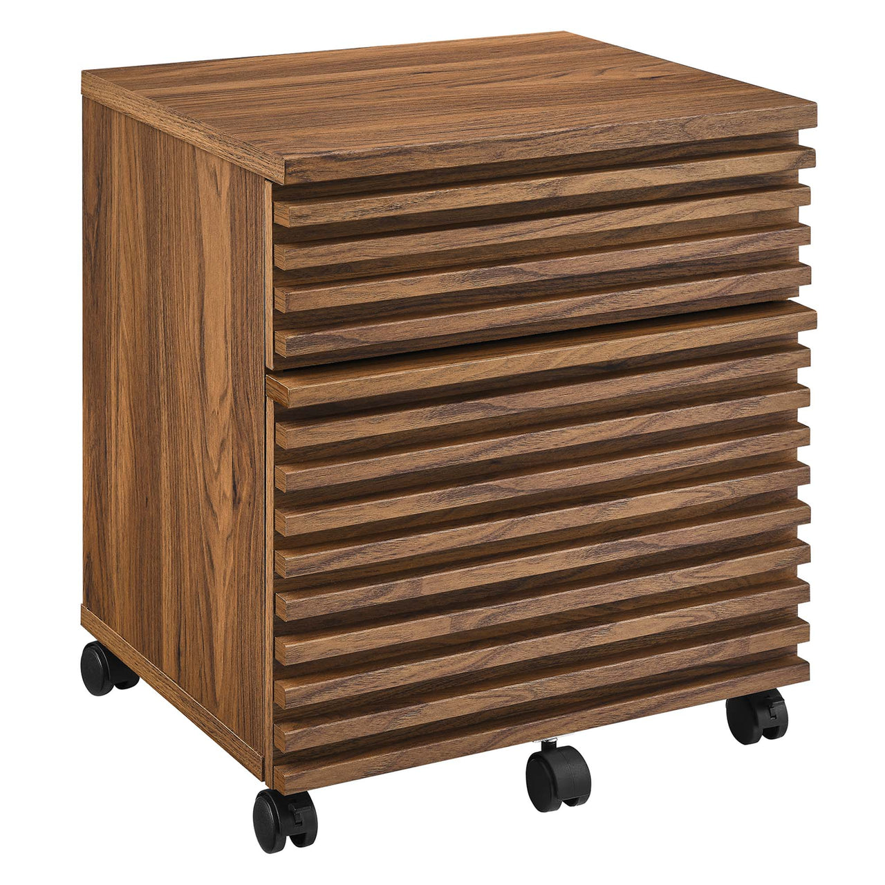 Ventra Wood File Cabinet, Walnut