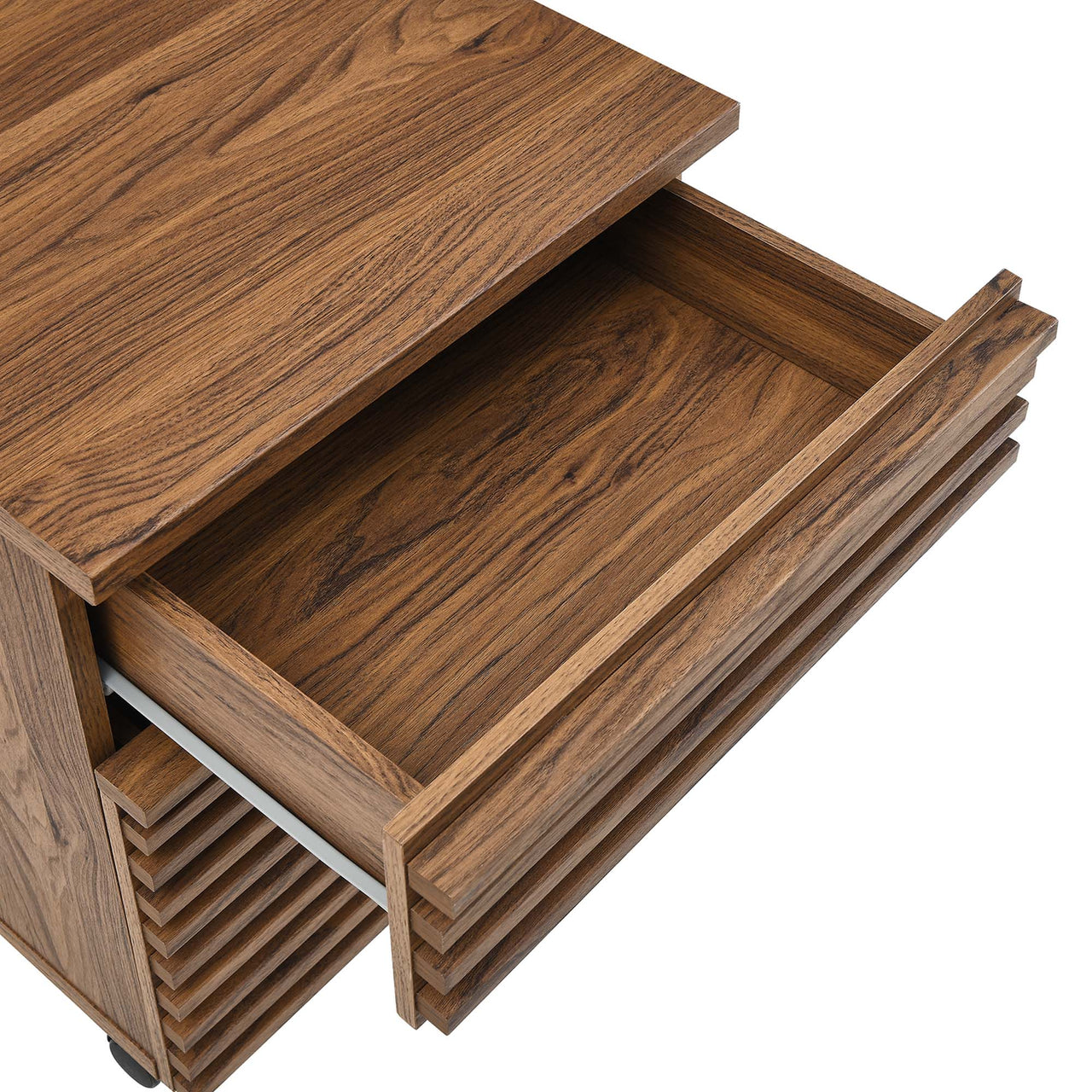 Ventra Wood File Cabinet, Walnut