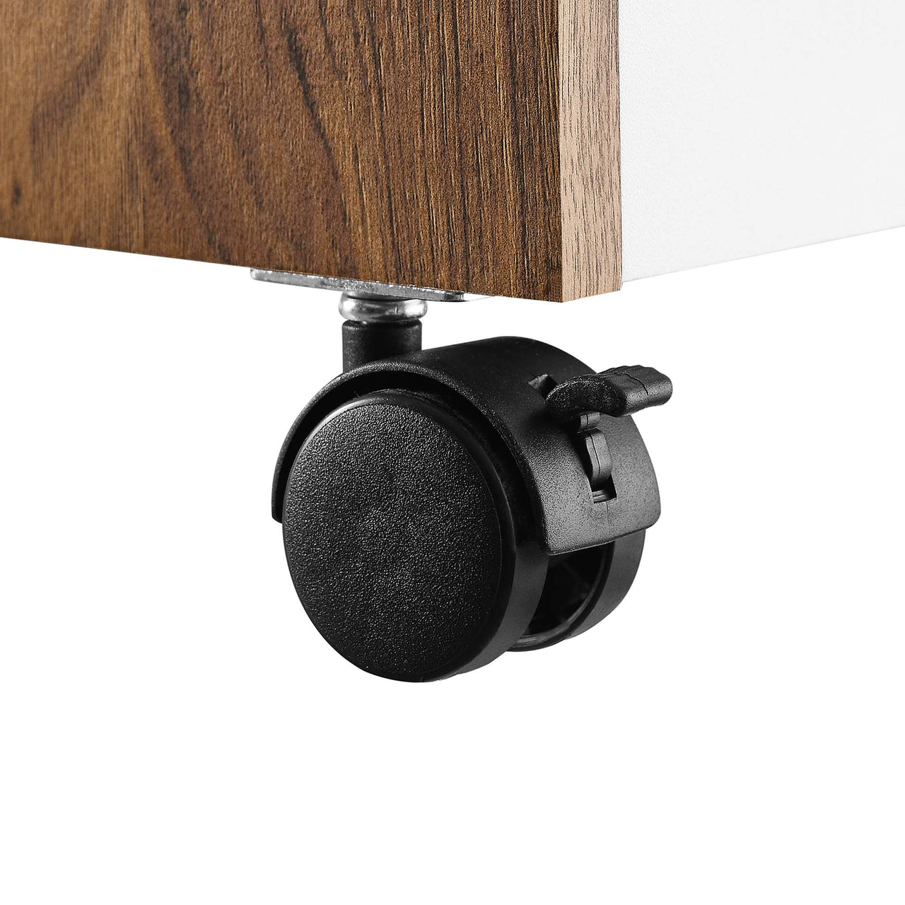 Erisen File Cabinet, Walnut & White