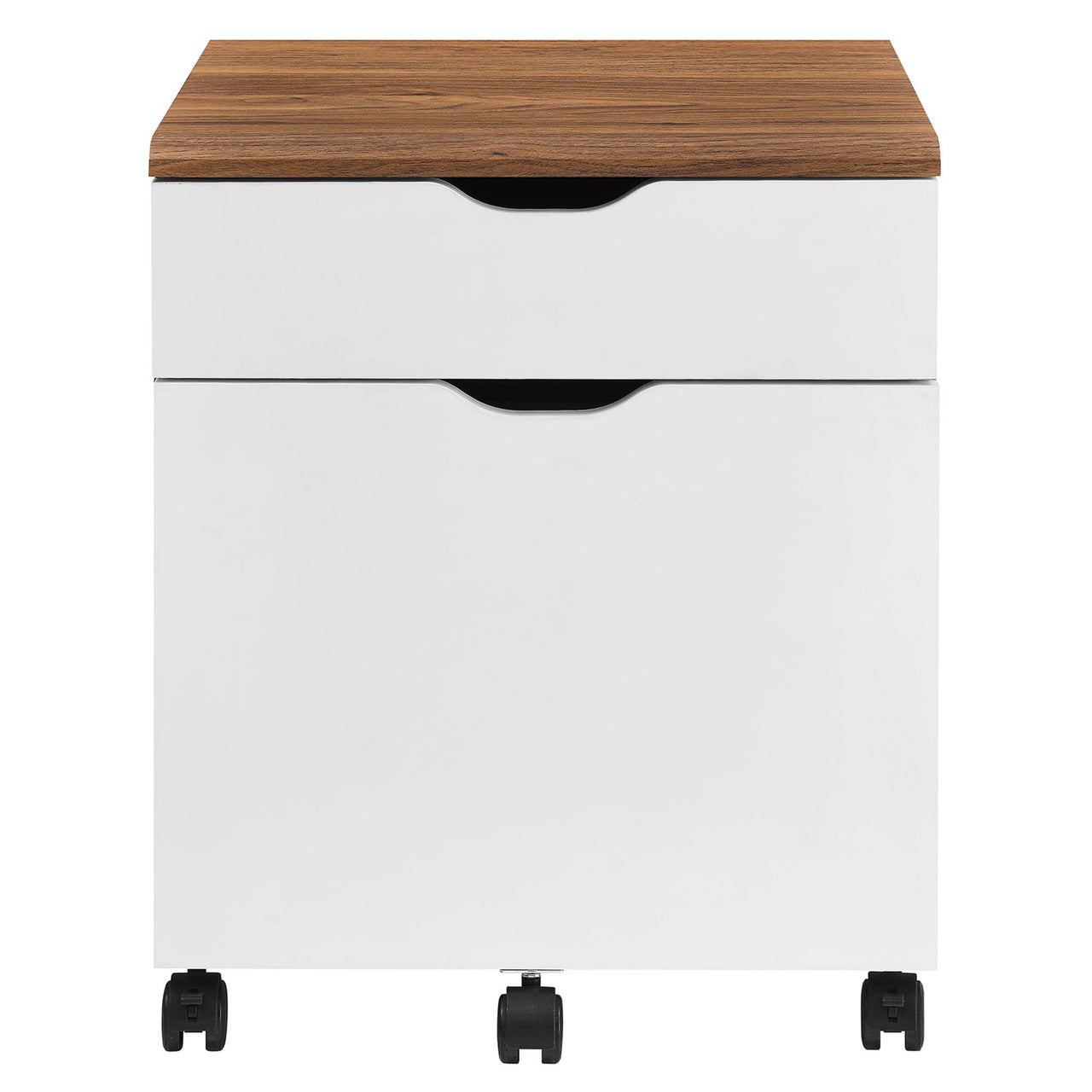 Lunel File Cabinet, Walnut & White