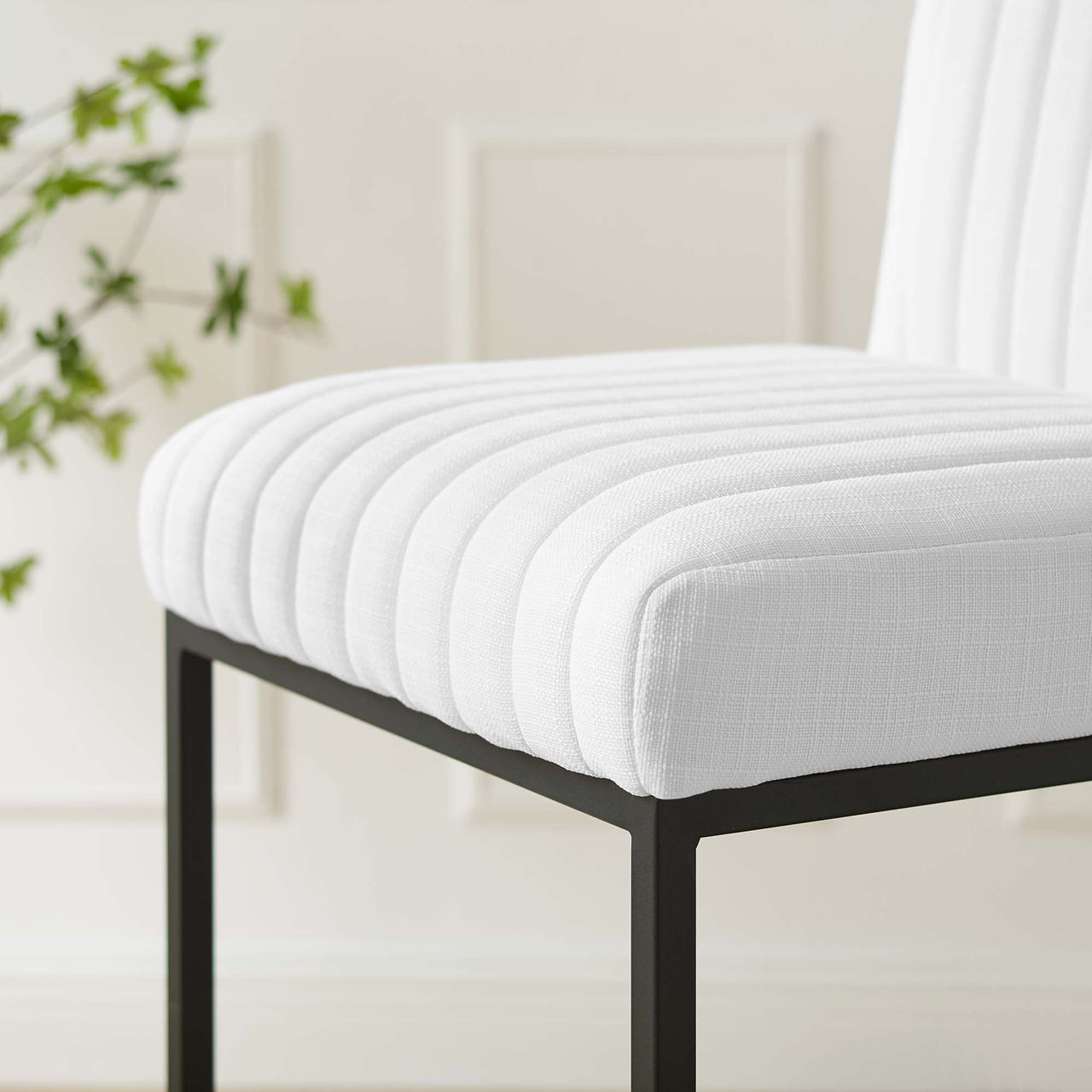 Mira Fabric Bar Stools, White