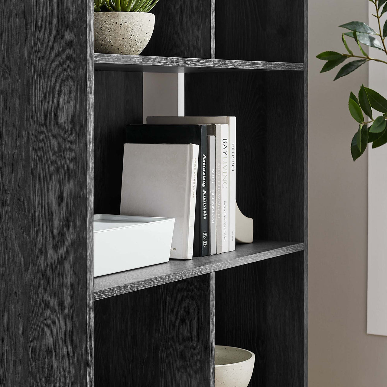 Erisen Bookcase, Small, Charcoal