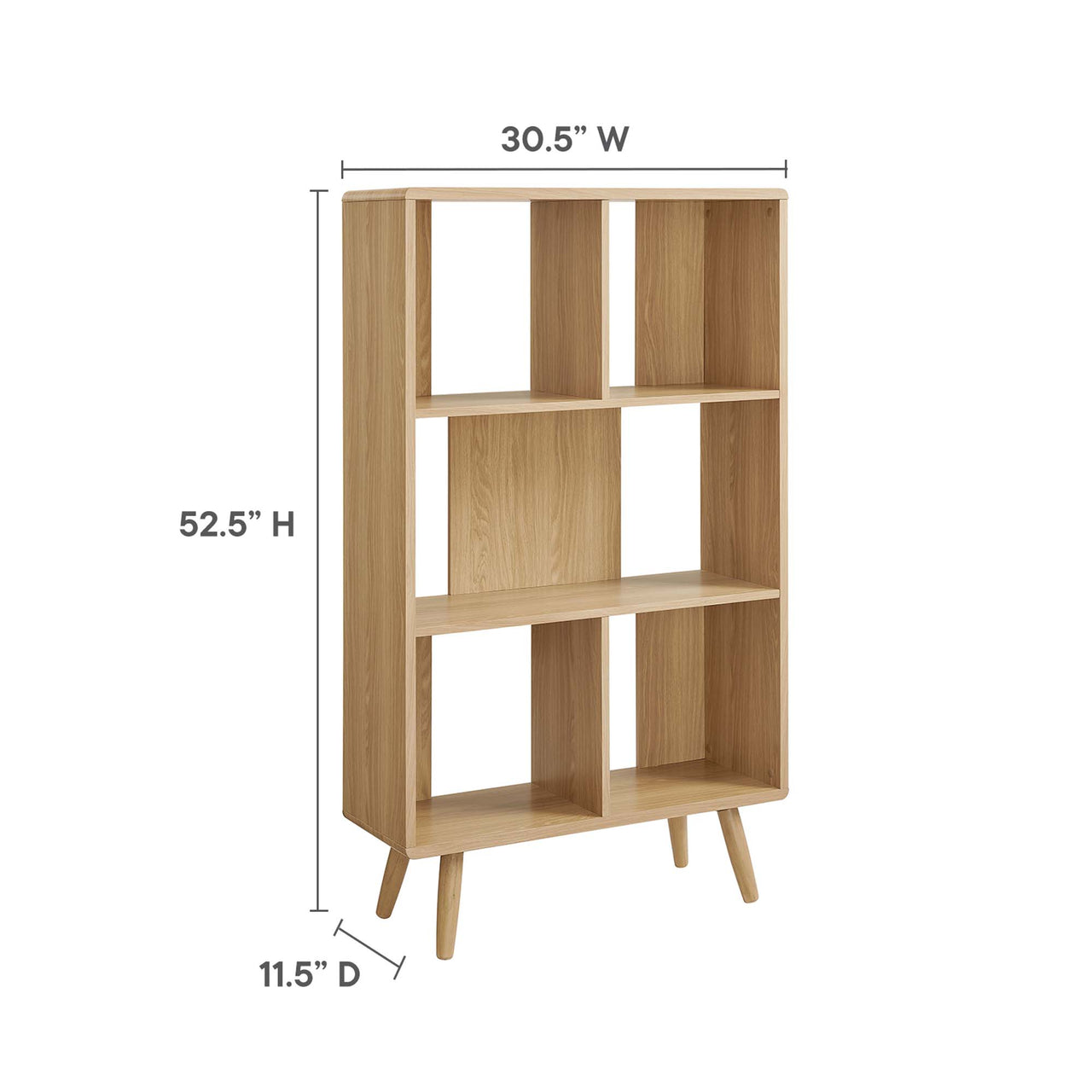 Erisen Bookcase, Small, Oak