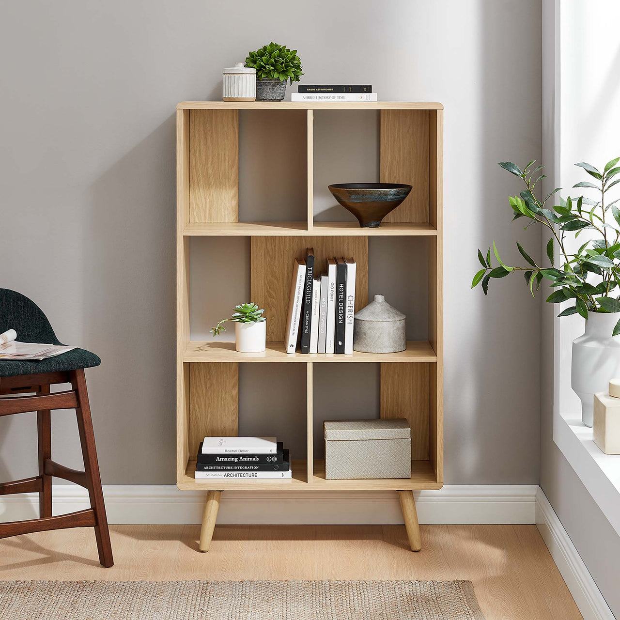 Erisen Bookcase, Small, Oak