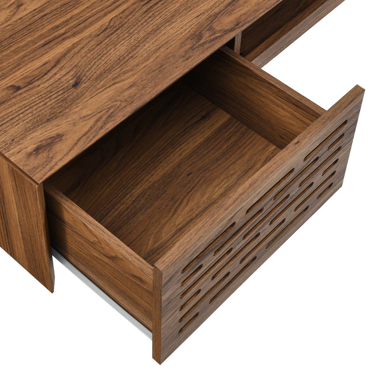 Veylith Floating Desk, Walnut