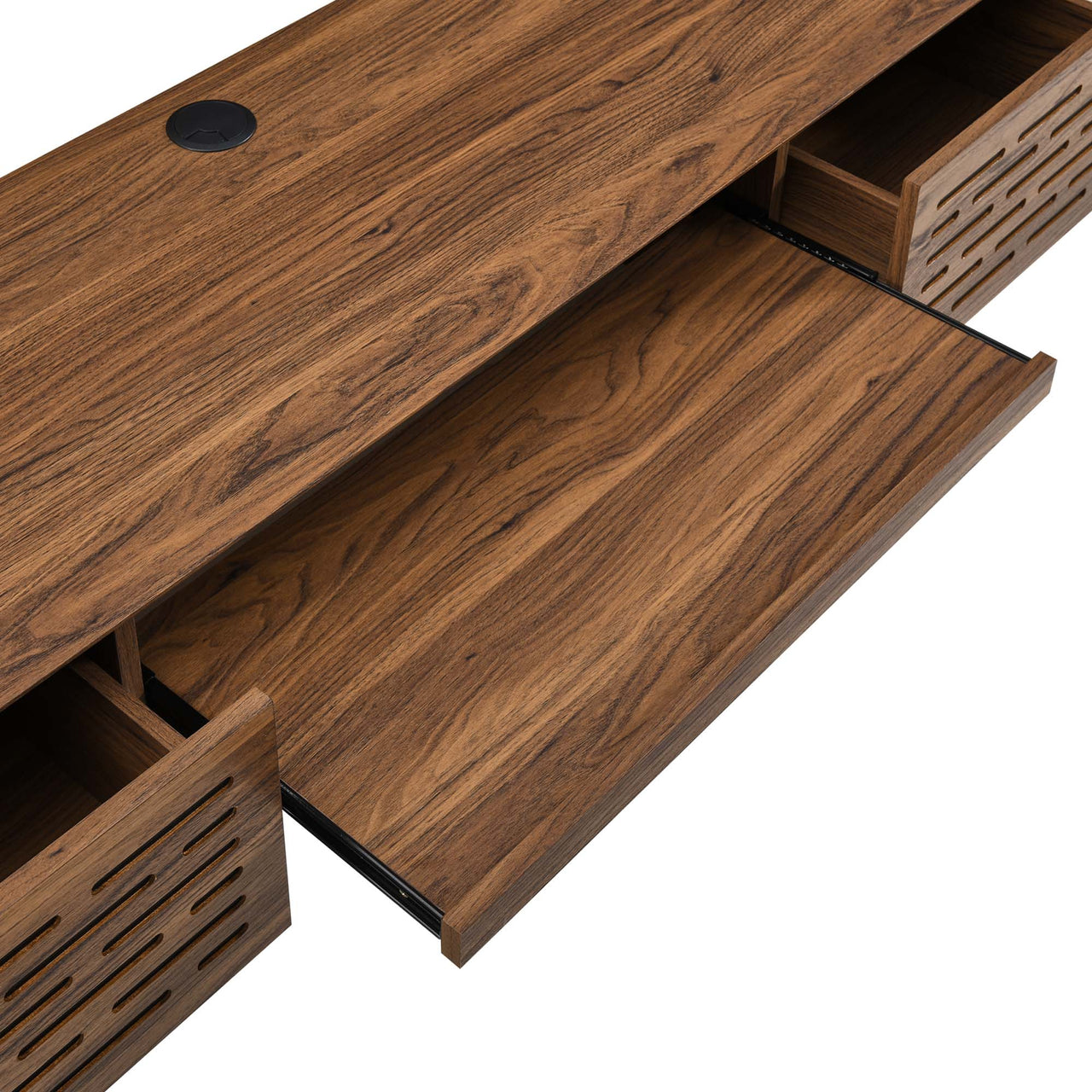 Veylith Floating Desk, Walnut