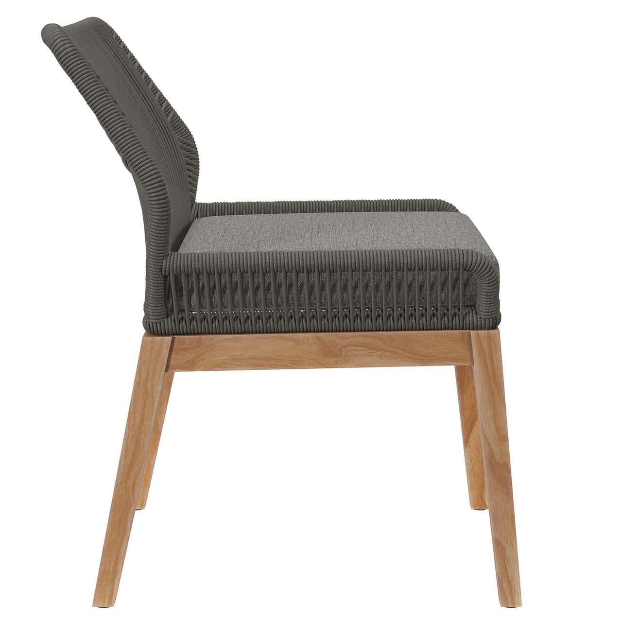 Veyra Alfresco Teak Dining Chair, Gray & Natural Wood