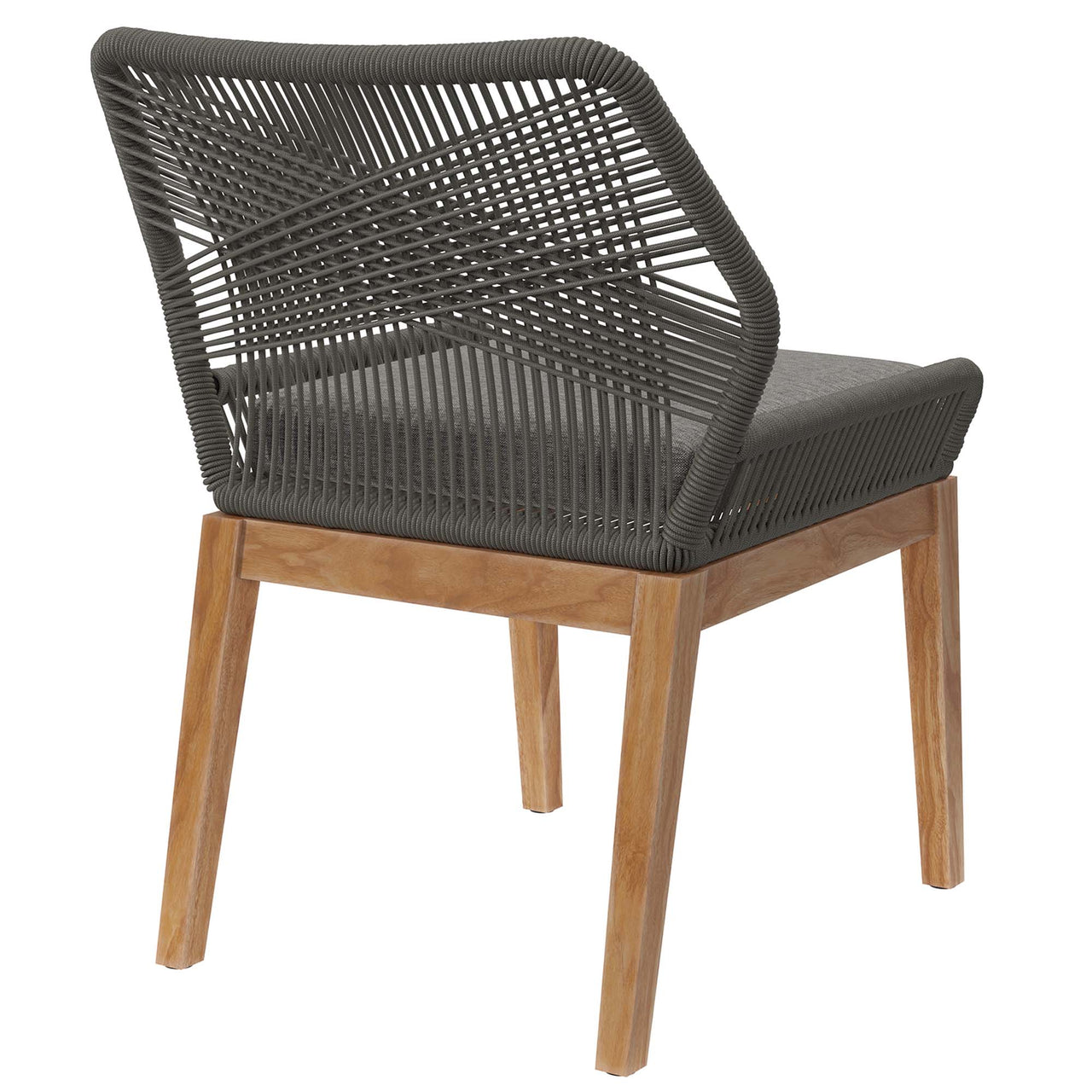 Veyra Alfresco Teak Dining Chair, Gray & Natural Wood