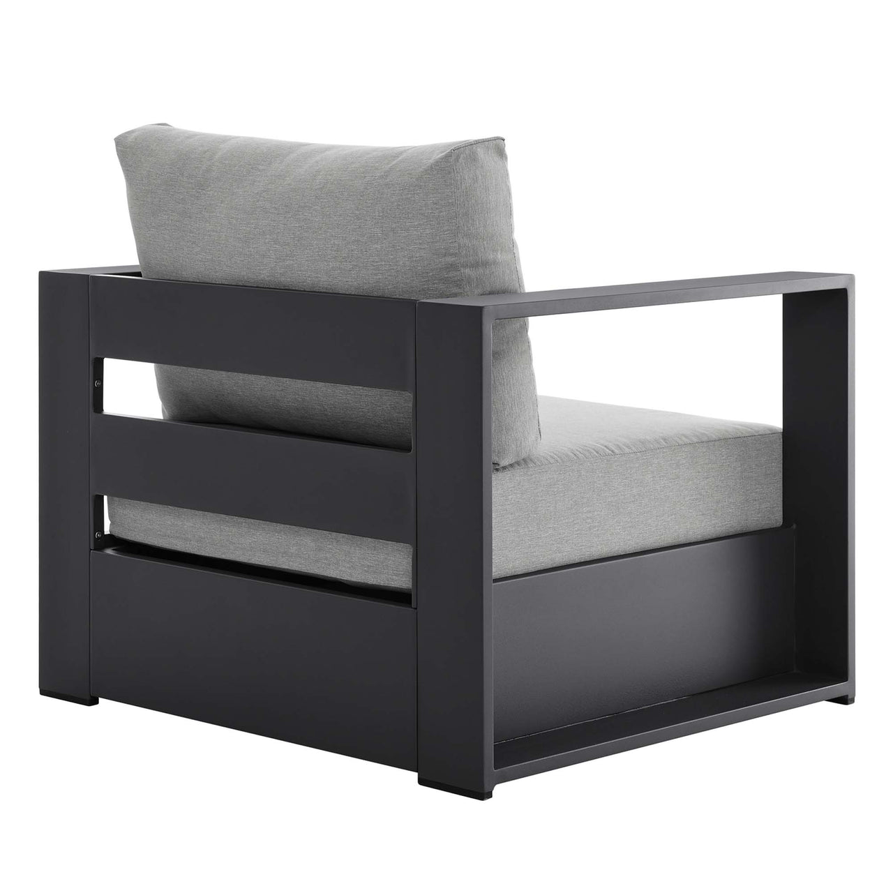 Tahlor 4-Piece Alfresco Powder-Coated Aluminum Set, Gray