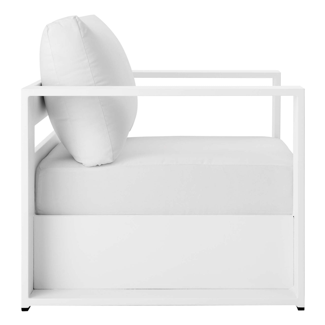 Tahlor 4-Piece Alfresco Powder-Coated Aluminum Set, White