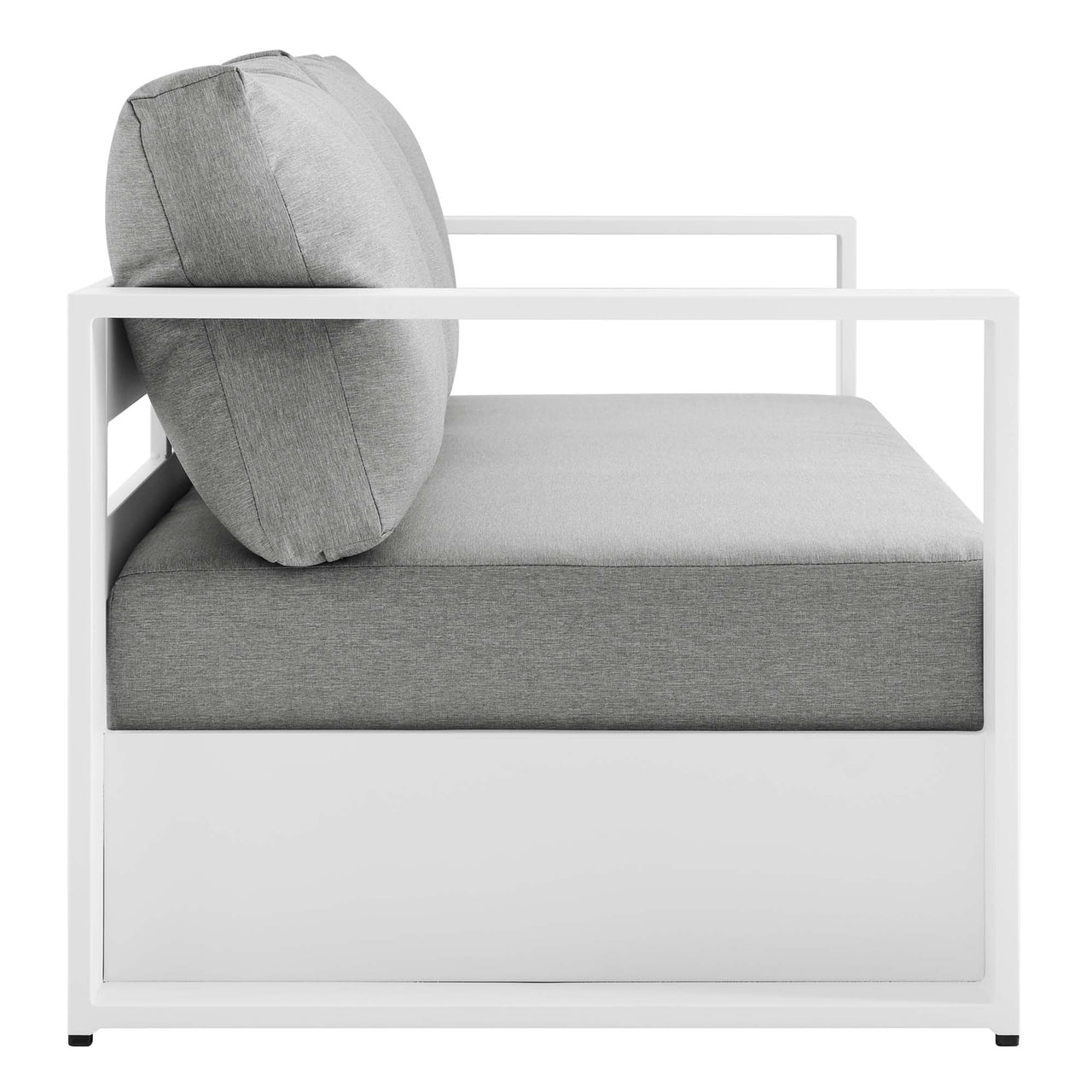 Tahlor 2-Piece Alfresco Powder-Coated Aluminum Set, White & Gray