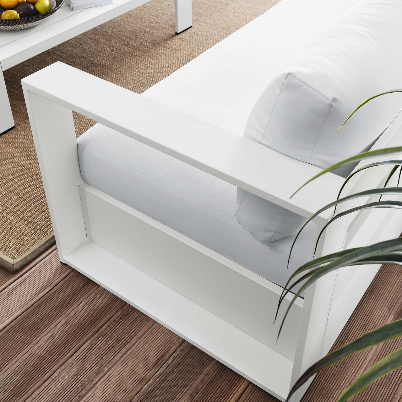 Tahlor 2-Piece Alfresco Powder-Coated Aluminum Set, White