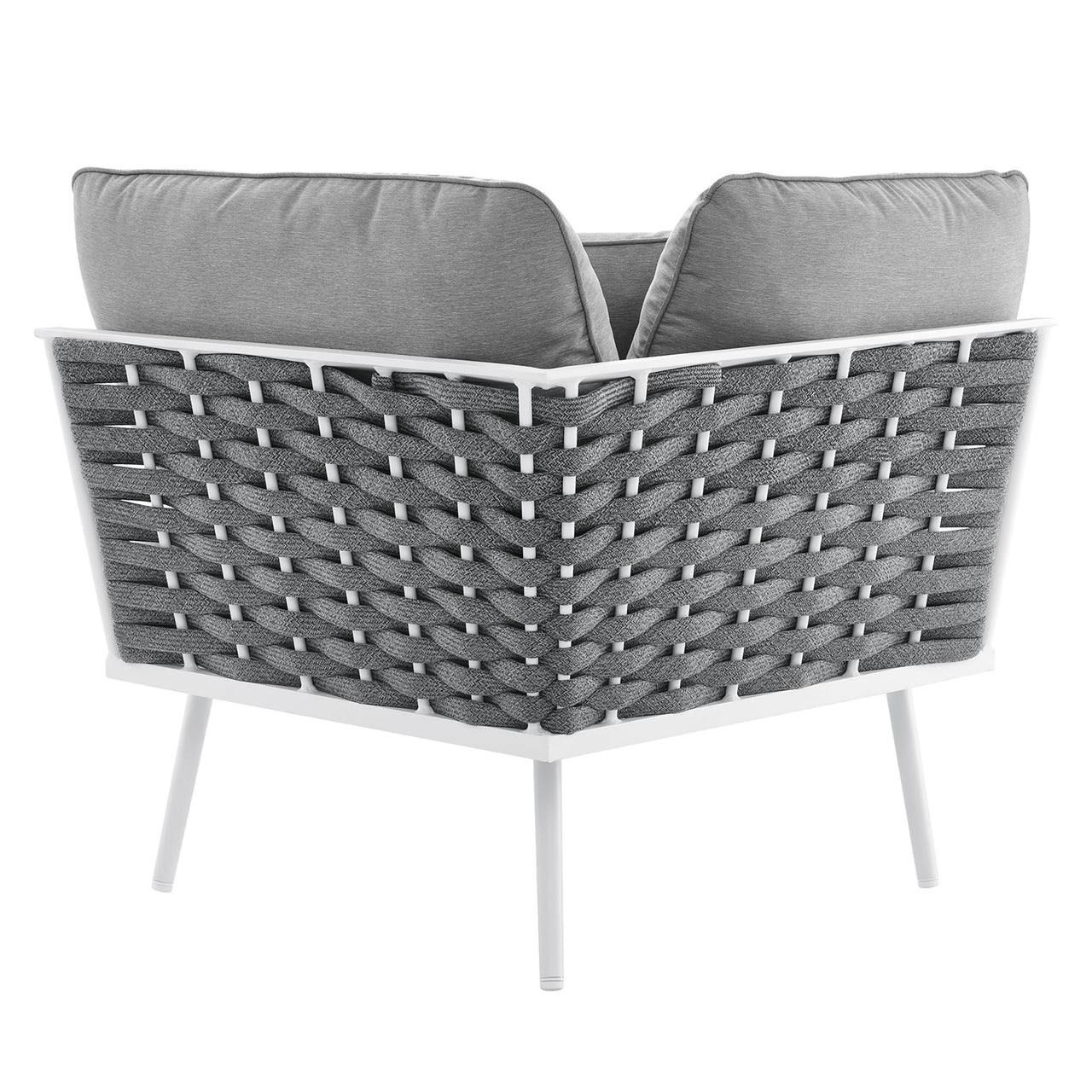 Stellan Alfresco L-Shaped Sectional, White & Gray