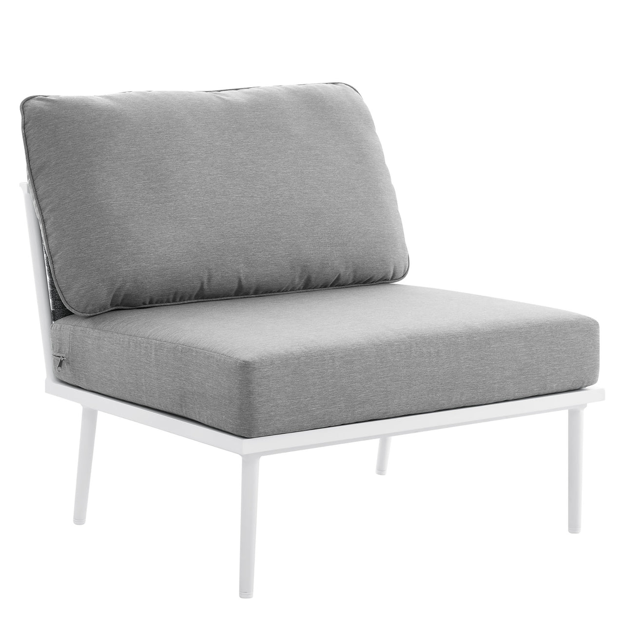 Stellan Alfresco L-Shaped Sectional, White & Gray