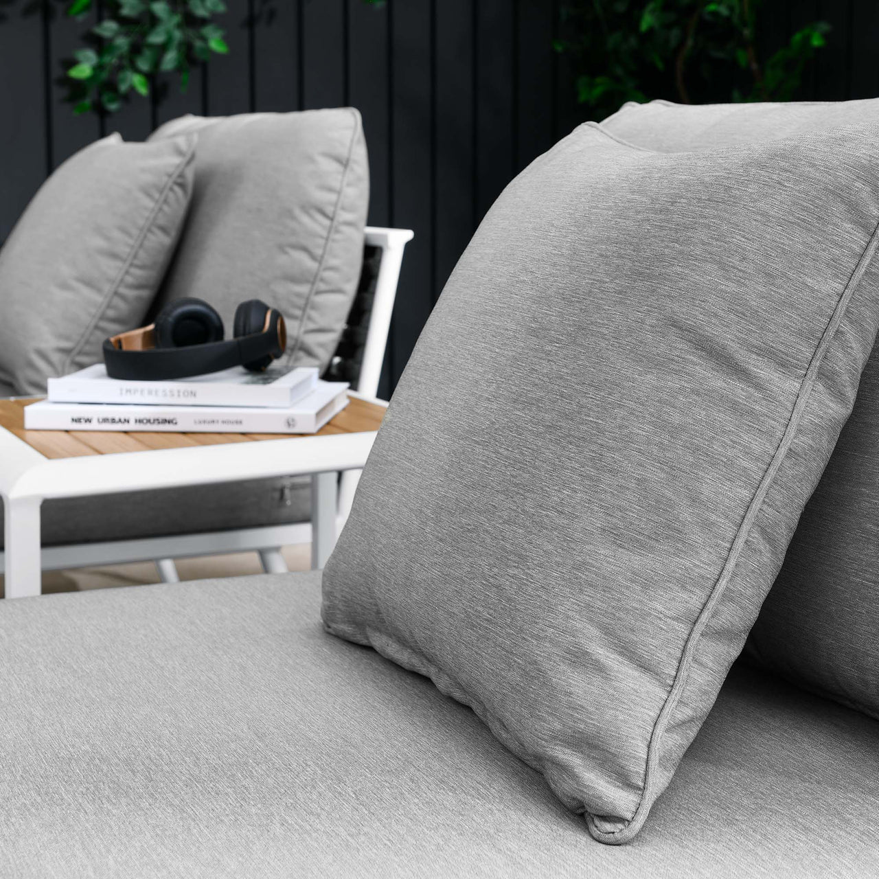 Stellan 3-Piece Alfresco Set, White & Gray