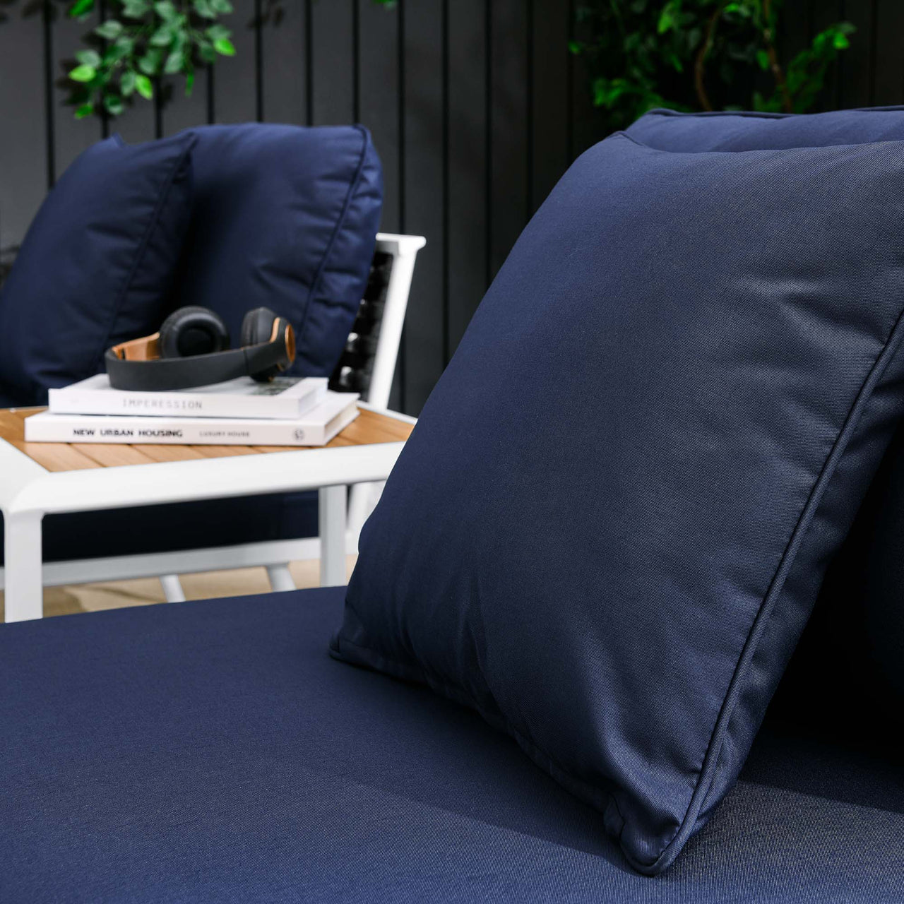 Stellan 3-Piece Alfresco Set, White & Navy