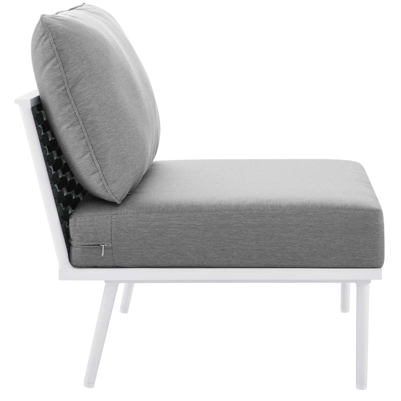 Stellan 7-Piece Alfresco Sectional Sofa Set, White & Gray