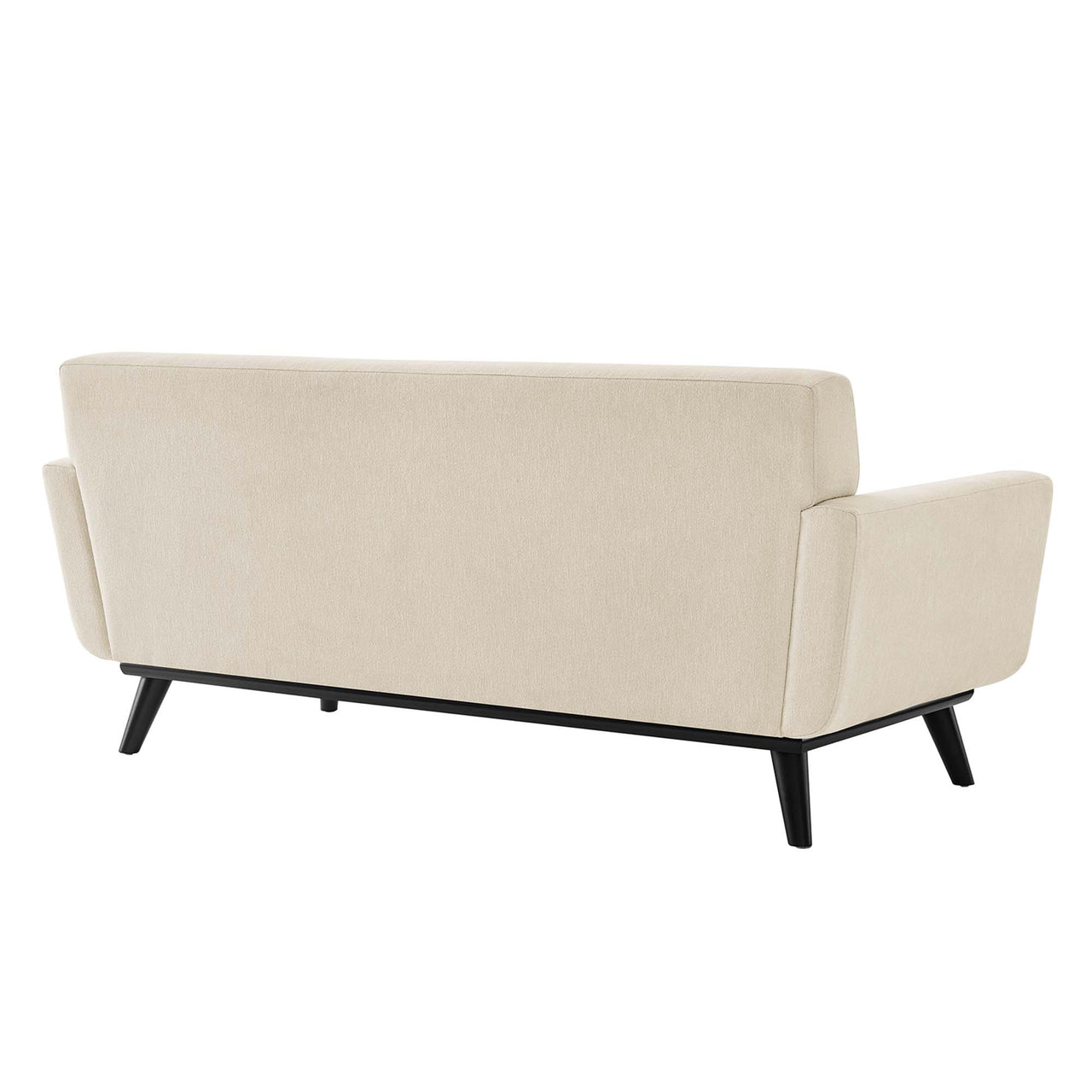 Rendezvous Herringbone Fabric Loveseat, Beige