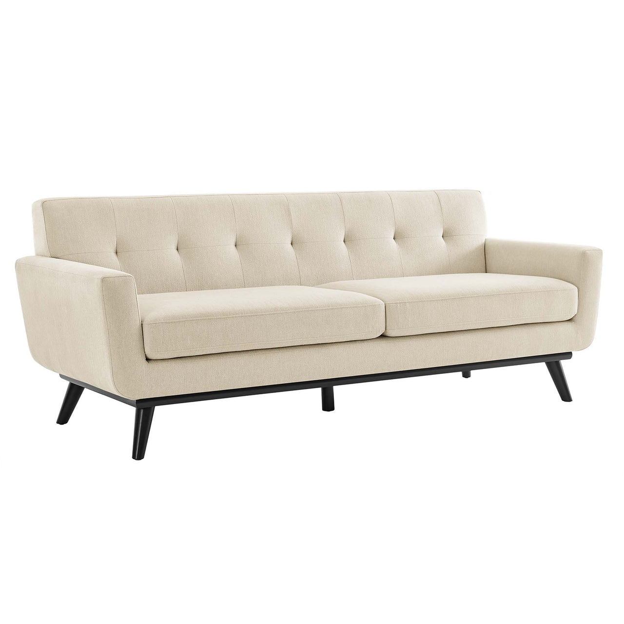 Rendezvous Herringbone Fabric Sofa, Beige