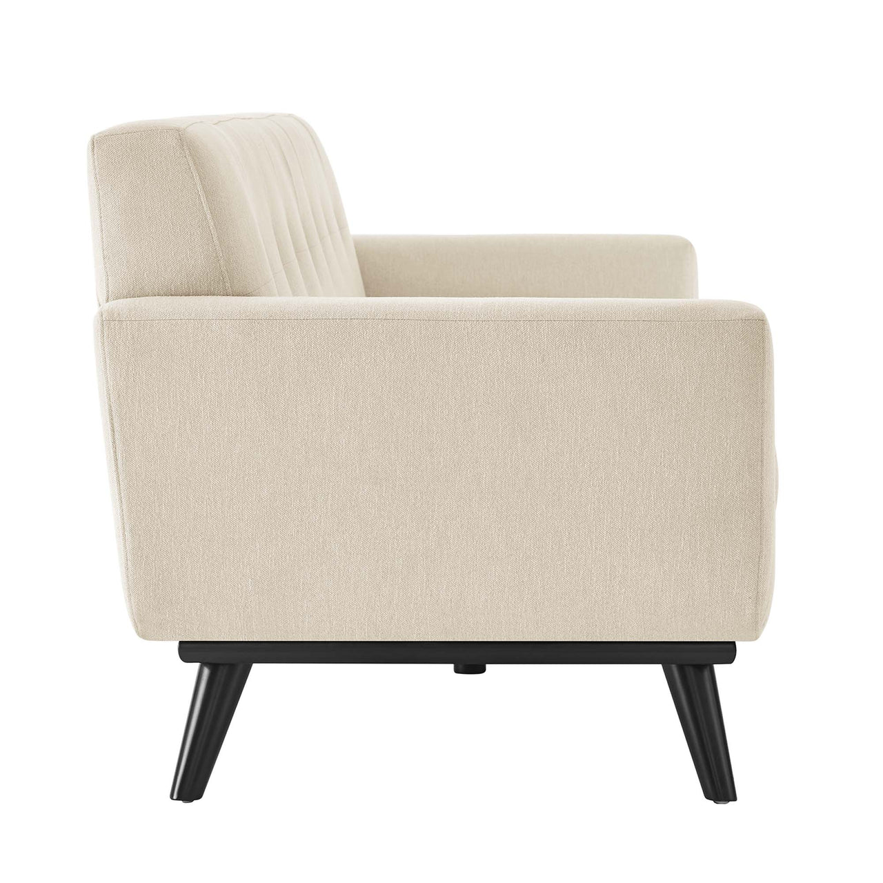 Rendezvous Herringbone Fabric Sofa, Beige