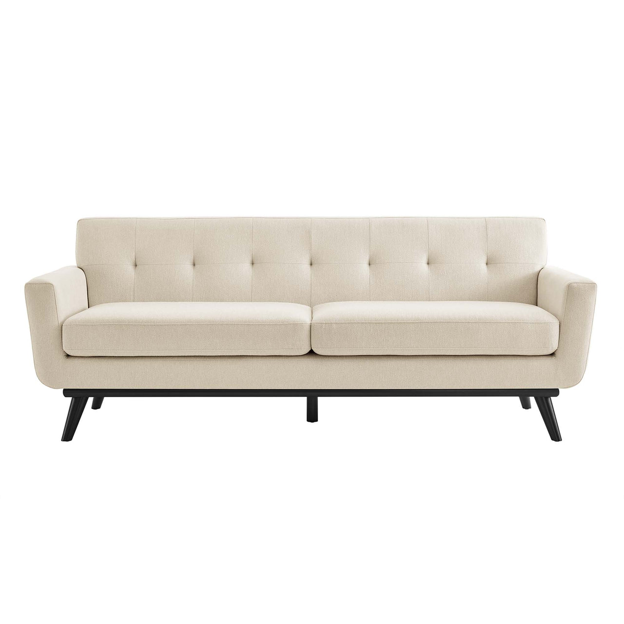 Rendezvous Herringbone Fabric Sofa, Beige